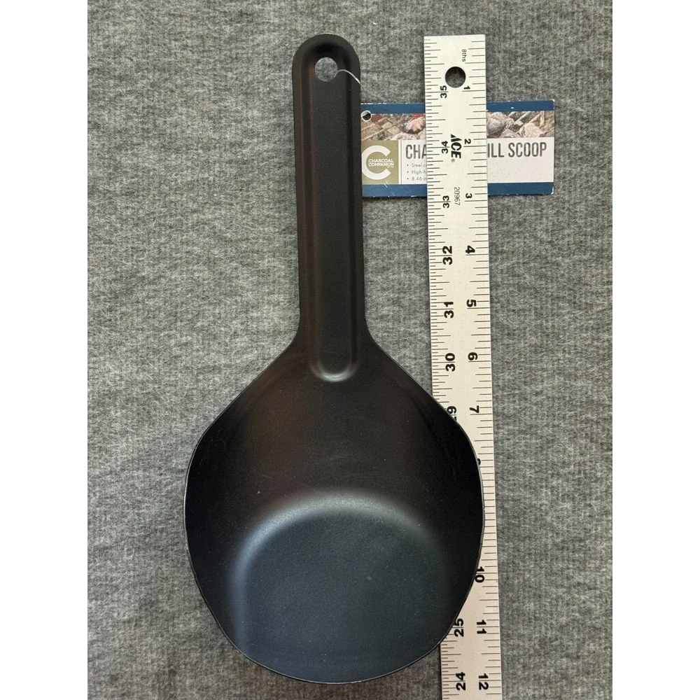 Charcoal Companion Charcoal Grill Scoop - Steel - High Heat Coating - 8.5